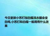 今日更新小苏打加白醋洗衣服会变白吗,小苏打和白醋一起用有什么效果