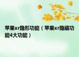 苹果xr隐形功能（苹果xr隐藏功能4大功能）