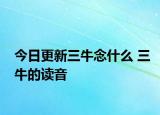 今日更新三牛念什么 三牛的读音