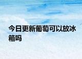 今日更新葡萄可以放冰箱吗