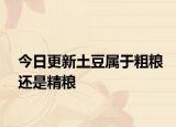 今日更新土豆属于粗粮还是精粮