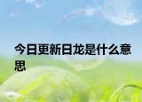 今日更新日龙是什么意思