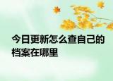 今日更新怎么查自己的档案在哪里