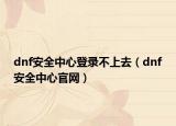 dnf安全中心登录不上去（dnf安全中心官网）