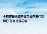 今日更新泡酒用青花椒还是红花椒好,怎么挑选花椒