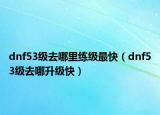 dnf53级去哪里练级最快（dnf53级去哪升级快）