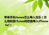 苹果手机itunes怎么导入音乐（怎么用新版iTunes将歌曲导入iPhone 5s?）