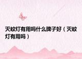 灭蚊灯有用吗什么牌子好（灭蚊灯有用吗）