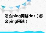 怎么ping网络dns（怎么ping网速）
