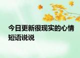 今日更新很现实的心情短语说说