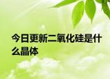 今日更新二氧化硅是什么晶体