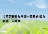 今日更新数九从哪一天开始,数九到哪一天结束