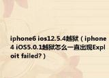 iphone6 ios12.5.4越狱（iphone4 iOS5.0.1越狱怎么一直出现Exploit failed?）