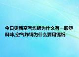 今日更新空气炸锅为什么有一股塑料味,空气炸锅为什么要用锡纸