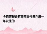 今日更新紫石英号事件是在哪一年发生的