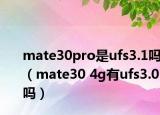 mate30pro是ufs3.1吗（mate30 4g有ufs3.0吗）