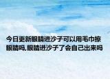 今日更新眼睛进沙子可以用毛巾擦眼睛吗,眼睛进沙子了会自己出来吗