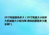 25寸电视是有多大（25寸电视大小和多大的液晶大小相当啊,具体的都是多少厘米啊?）