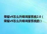 荣耀v9怎么升级鸿蒙系统2.0（荣耀v9怎么升级鸿蒙系统的）