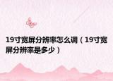 19寸宽屏分辨率怎么调（19寸宽屏分辨率是多少）