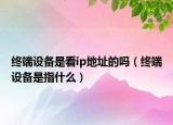 终端设备是看ip地址的吗（终端设备是指什么）