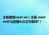 主板接线reset sw（主板 reset sw什么的插头分正负极吗?）