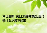今日更新飞机上能带水果么,坐飞机什么水果不能带