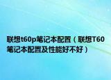 联想t60p笔记本配置（联想T60笔记本配置及性能好不好）