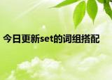 今日更新set的词组搭配