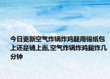 今日更新空气炸锅炸鸡腿用锡纸包上还是铺上面,空气炸锅炸鸡腿炸几分钟