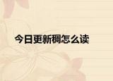 今日更新稠怎么读