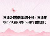 赛扬处理器和i3哪个好（赛扬双核CPU,和i3的cpu哪个性能好）