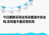 今日更新采耳往耳朵里灌水安全吗,采耳是不是非常伤耳