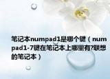 笔记本numpad1是哪个键（numpad1-7键在笔记本上哪里有?联想的笔记本）