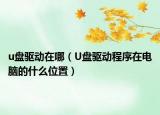 u盘驱动在哪（U盘驱动程序在电脑的什么位置）