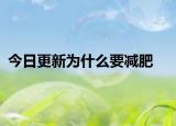 今日更新为什么要减肥