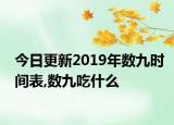 今日更新2019年数九时间表,数九吃什么