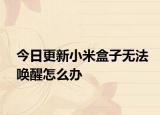 今日更新小米盒子无法唤醒怎么办