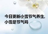 今日更新小雪节气养生,小雪是节气吗