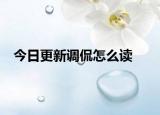 今日更新调侃怎么读