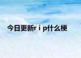 今日更新r i p什么梗