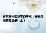 春夜喜雨的意思简单点（春夜喜雨的意思是什么）