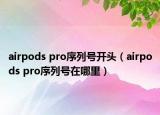 airpods pro序列号开头（airpods pro序列号在哪里）