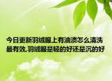 今日更新羽绒服上有油渍怎么清洗最有效,羽绒服是轻的好还是沉的好