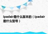 ipadair是什么版本的（ipadair是什么型号）