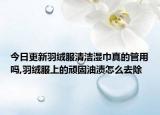 今日更新羽绒服清洁湿巾真的管用吗,羽绒服上的顽固油渍怎么去除