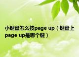 小键盘怎么按page up（键盘上page up是哪个键）