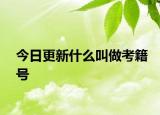 今日更新什么叫做考籍号