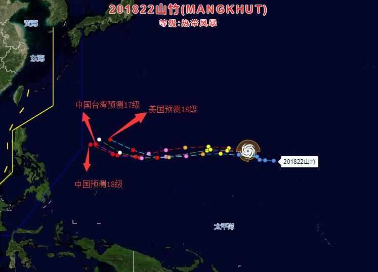 18级山竹基本确定，22号台风登陆我国概率高，但不要忘记“泰利”