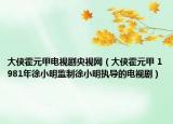 大侠霍元甲电视剧央视网（大侠霍元甲 1981年徐小明监制徐小明执导的电视剧）